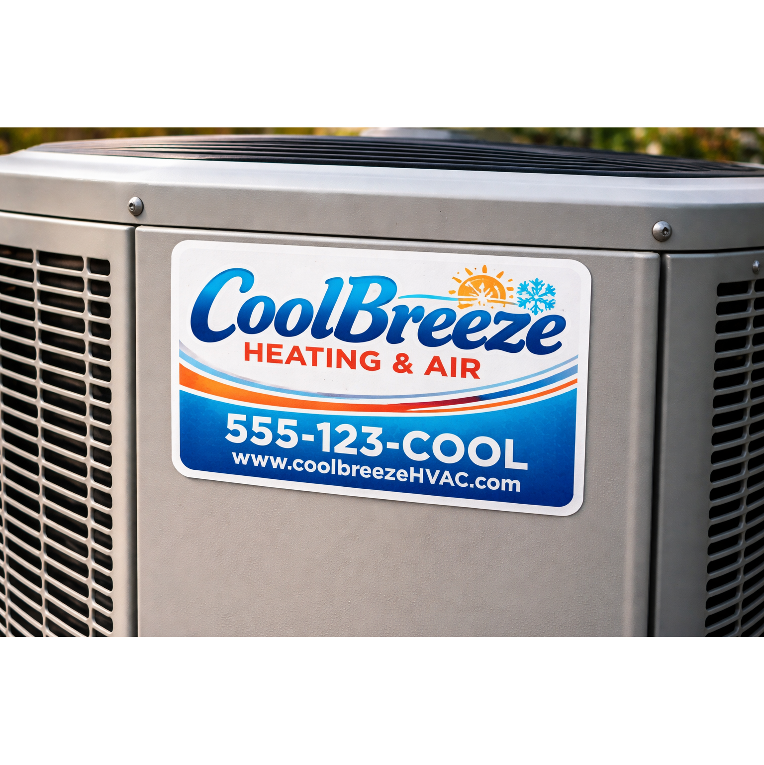 HVAC Equipment Stickers Outdoor - 4"X4"